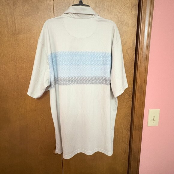 Walter Hagen P11 "Club Chest Stripe" Men's Polo Glacier Grey - Size: Large - NWT - Picture 8 of 14